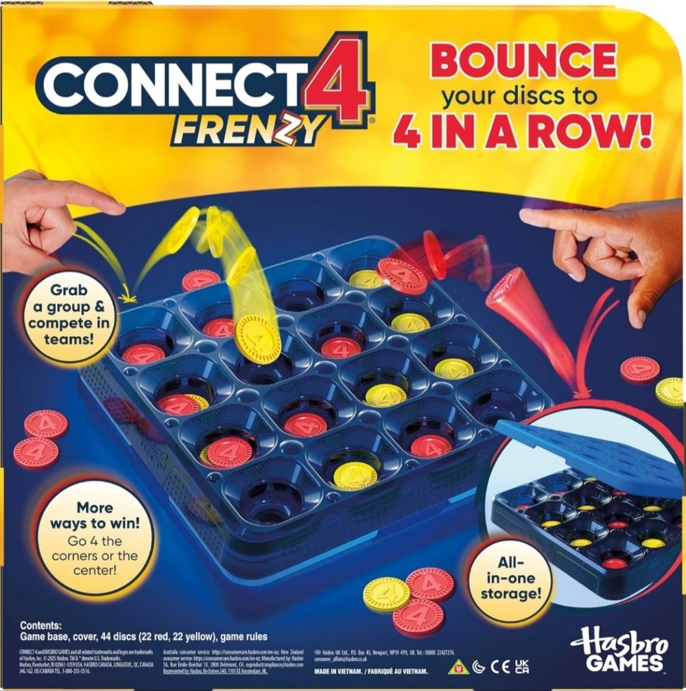 New Connect 4 Frenzy Game | Bounce Discs 4 The Win | Family Party Games - Picture 4 of 16